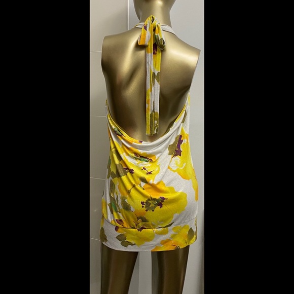 Anthropologie Postmark floral shimmer halter top - Picture 2 of 6